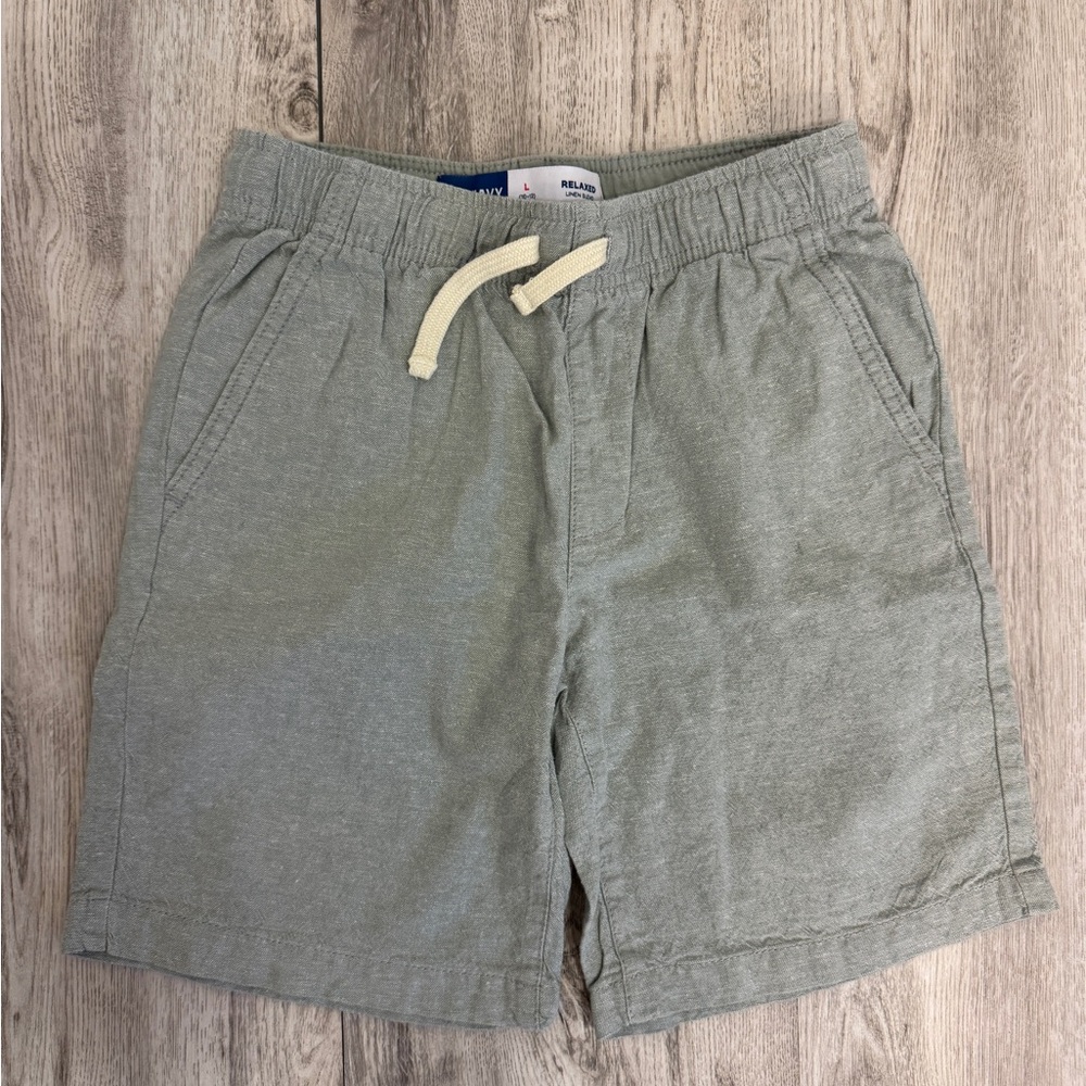 Old Navy Kids relaxed linen Green Shorts